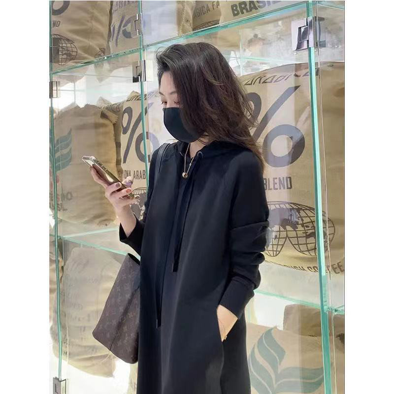 孕妇连衣裙秋冬季时尚款2021连帽卫衣裙长款过膝裙子冬季小个子潮,孕妇装/孕产妇用品/营养,连衣裙,淘宝优惠券,粉丝福利购,淘宝优惠卷