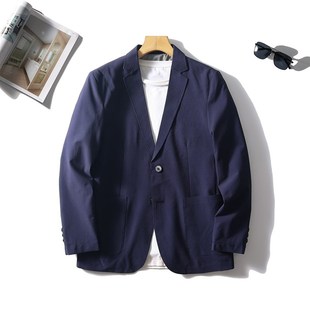 两粒扣休闲西服西装 肌理感 时尚 薄款 外套潮 2024年外贸工厂男士