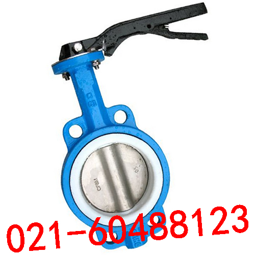 D71F-16手动对夹四氟蝶阀,衬氟手柄蝶阀,软密封阀门DN40-200