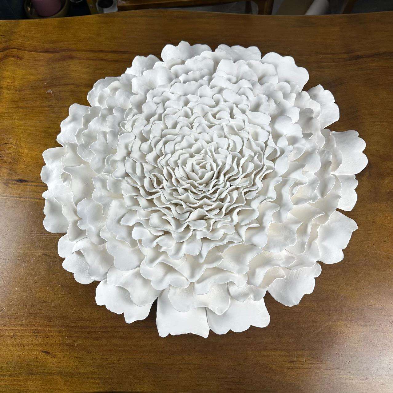 AB HOUSE美式法式出口复古简奢陶瓷立体花朵墙饰组合壁挂背景玄关