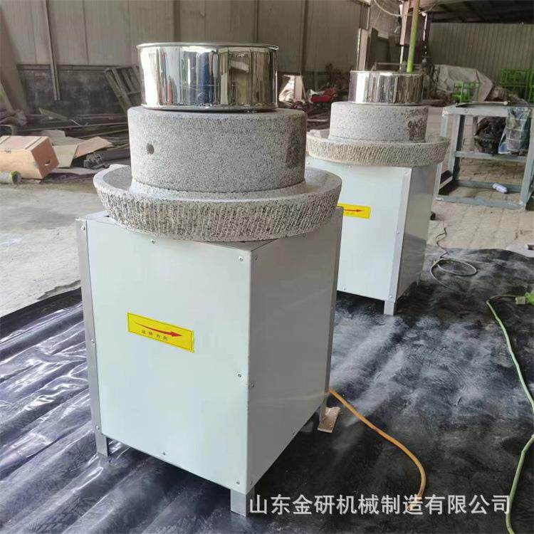 60型号电动芝麻香油石磨机 豆浆米浆石磨机 艾草纯天然石磨机