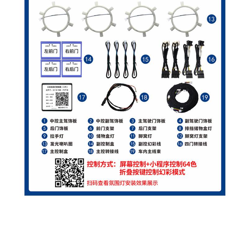 大众22-24款凌渡L专用动态氛围灯（模具星空款）