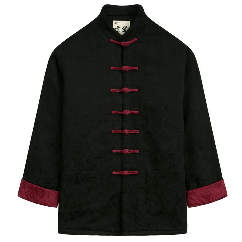 中式唐装男冬季棉服外套中国风棉麻提花加厚棉袄盘扣茶服居家服男,男装,唐装,淘宝优惠券,粉丝福利购,淘宝优惠卷