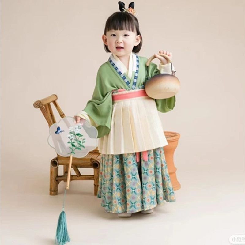 汉服女童春秋装小童儿童超仙古装中国宝宝洋气唐装小女孩裙子新款,童装/婴儿装/亲子装,汉服,淘宝优惠券,粉丝福利购,淘宝优惠卷
