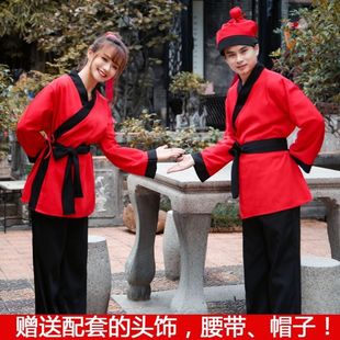 古装汉服酒店工作仿古代演出服家丁小二仆人服装特色员工秋冬新款