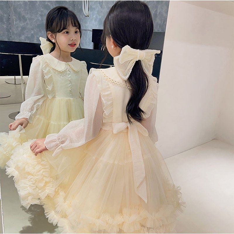 女童连衣裙2023新款春秋长袖纱裙儿童可爱洋气公主裙秋装薄款裙子,童装/婴儿装/亲子装,连衣裙,淘宝优惠券,粉丝福利购,淘宝优惠卷