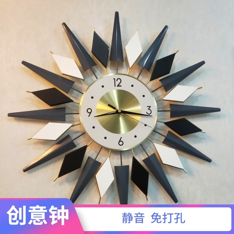 北欧创意客厅超大挂钟 时尚个性现代简约挂表 卧室家居静音时钟表