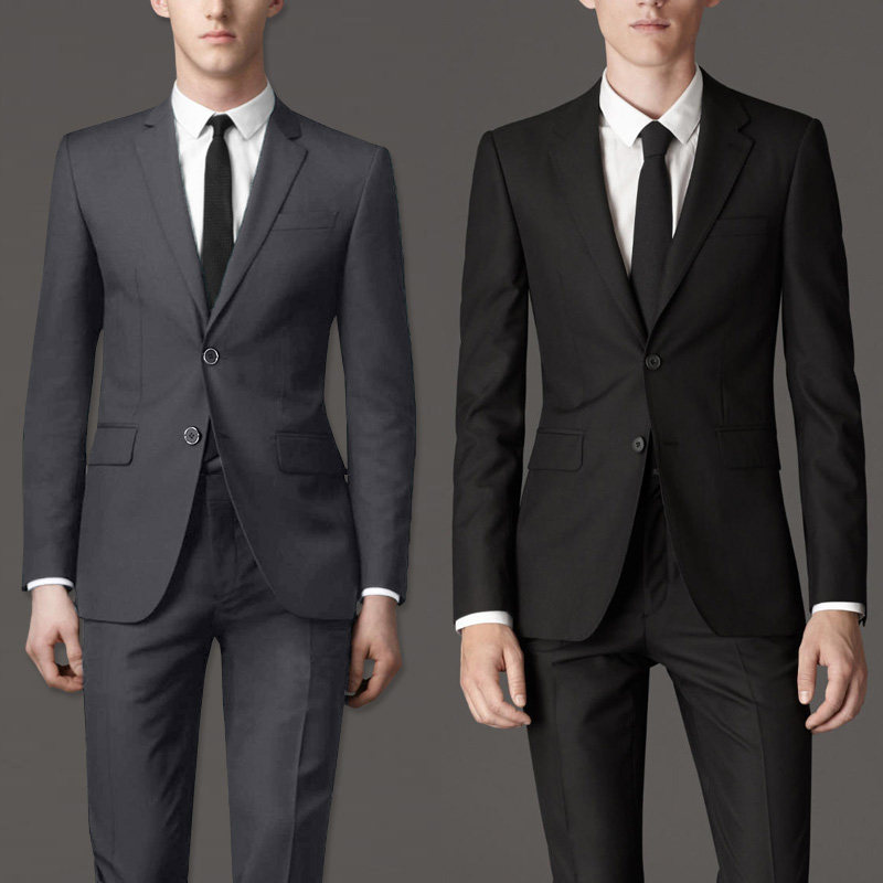 男士西装外套 正装商务套装修身大学生韩版西服伴郎礼服秋冬