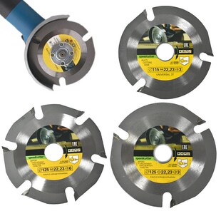 三齿木工 开槽片 4寸硬质合金圆锯片六齿圆盘切割片角磨机木工锯