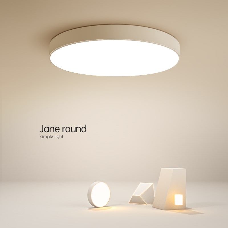 圆形卧室灯led吸顶灯北欧简约现代客厅灯亚克力灯罩过道阳台灯具