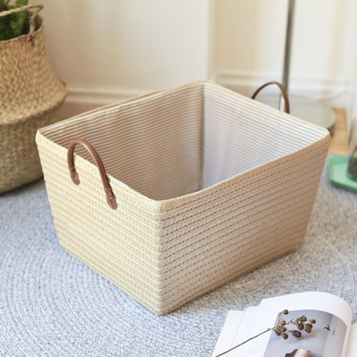 家用折叠脏衣篮收纳筐储物玩具加厚家用编织超大号简约北欧收纳箱