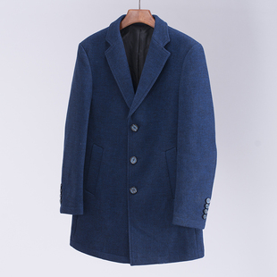 冬季毛呢大衣男中长版呢子风衣2022新款杂色排扣休闲男士外套夹克