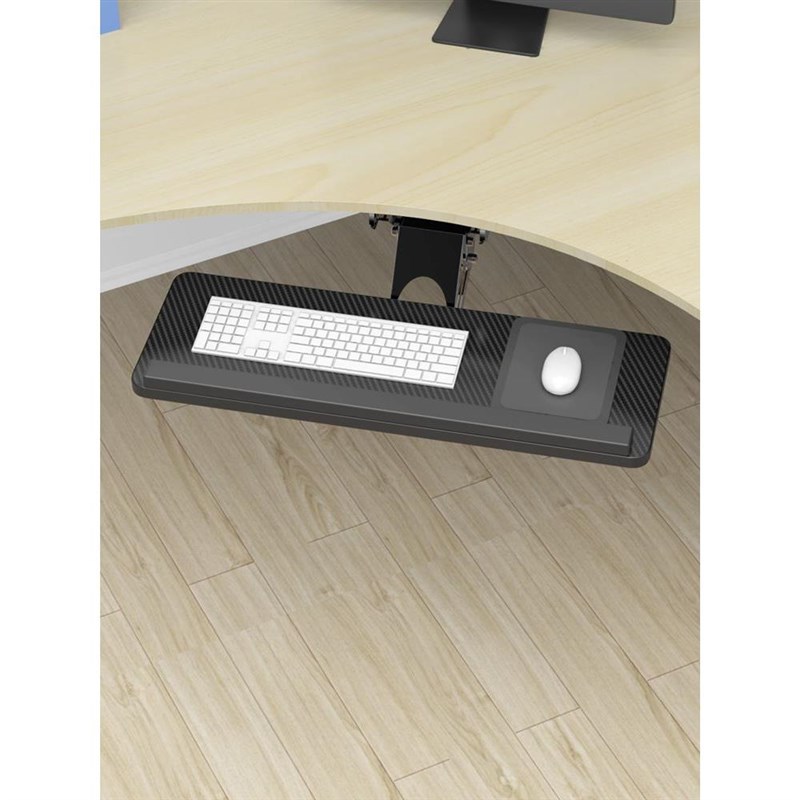 键盘托架人体工学键盘架电脑桌下滑轨托盘多功能旋转抽屉鼠标支架