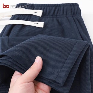 男士 子男款 2024新款 加绒宽松直筒运动男裤 春秋冬季 高端重磅休闲裤