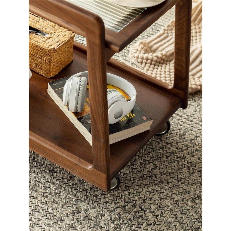 北美黑胡桃c木全实木边几小推车日式沙发茶几置物可移动收纳客厅,住宅家具,移动边几/推车,淘宝优惠券,粉丝福利购,淘宝优惠卷