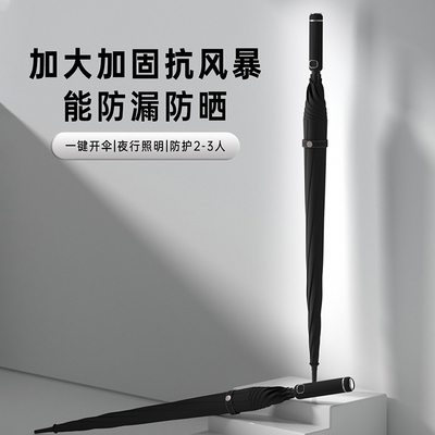 优选雨伞男士长柄大号加固加厚简约抗J暴风雨伞直柄雨伞禁欲;