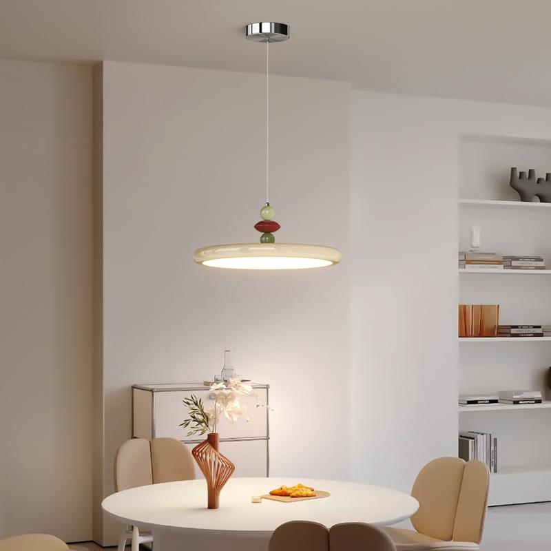家用全光谱飞碟餐厅灯现代简约摇臂吊灯餐桌卧室奶油风吸顶灯
