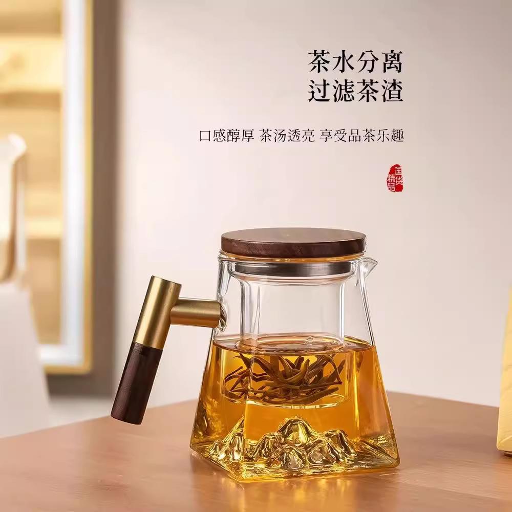 玻璃茶壶泡茶家用茶具耐高温单壶茶水分离喝泡茶杯办公室个人专用