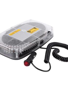 240LED爆闪灯汽车吸顶迷你短排警示灯环卫车顶旋转频闪灯琥珀黄光