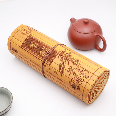 陆羽茶经竹简书全文刻字一米三二长茶道文化礼品摆件装饰定制LOGO