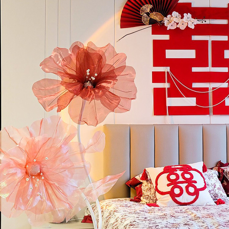 结婚房布置套装网红纱花摆件女方卧室新房仿真花婚礼婚庆场景装饰,节庆用品/礼品,婚房装扮用品,淘宝优惠券,粉丝福利购,淘宝优惠卷