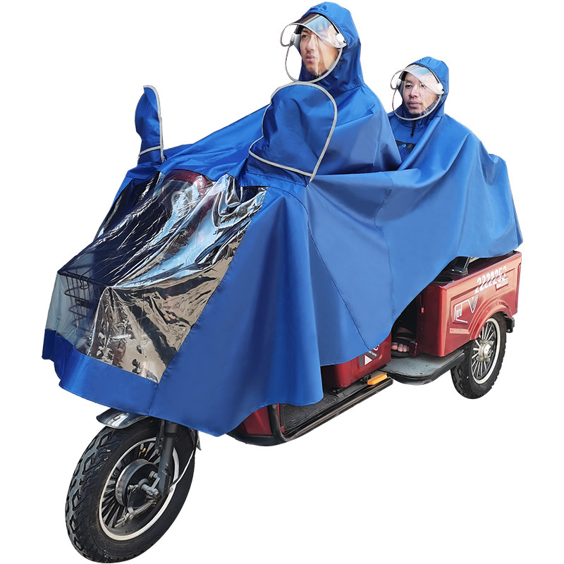 电动摩托车老年人代步车三轮车雨衣长款全身防暴雨双人专用遮雨披