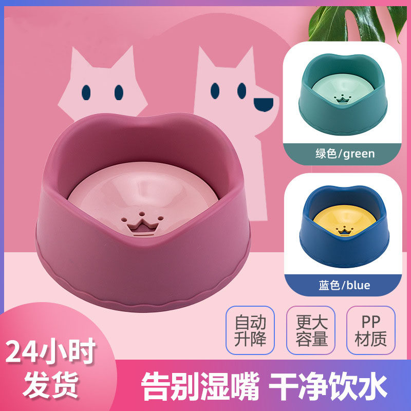 猫咪浮盘漂浮g水碗狗狗喝水盆宠物防打翻饮水器不湿嘴狗猫护颈水