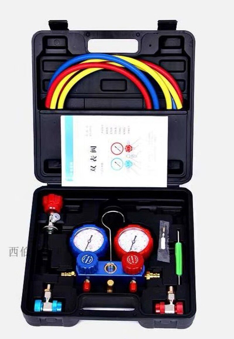汽车空调加e氟工具箱空箱收纳盒车载家用加厚多功能塑料工具箱黑