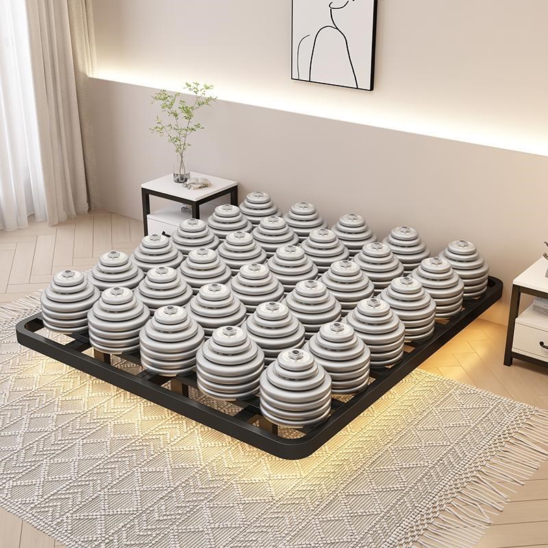 悬浮床简约无床头小户型榻榻米排骨架悬空刚架双人主卧铁艺床