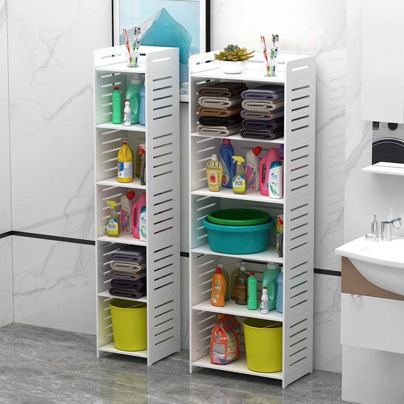 卫生间落地置物架浴室厕所夹缝收纳架放脸盆架子洗手间防水储物架