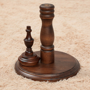 服装模特道具配件木底座配件男女假人支架半身人台实木三角方板