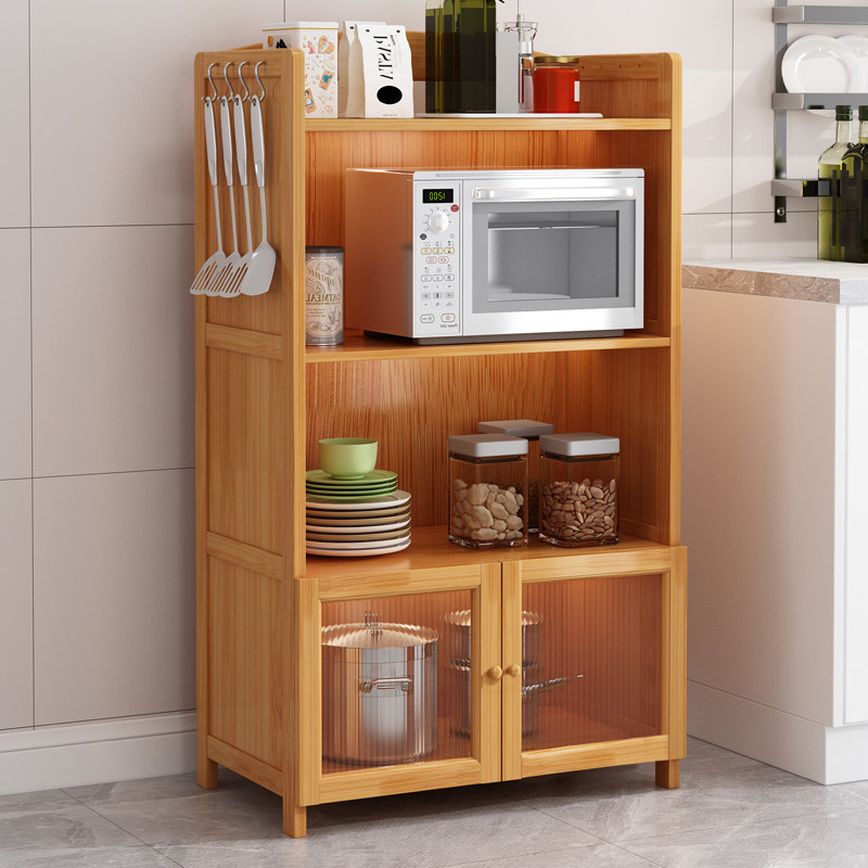 楠竹厨房置物架落地多层收纳架微波炉烤箱置物柜实木餐边柜储物柜,厨房/烹饪用具,厨房置物架/置物柜/角架,淘宝优惠券,粉丝福利购,淘宝优惠卷