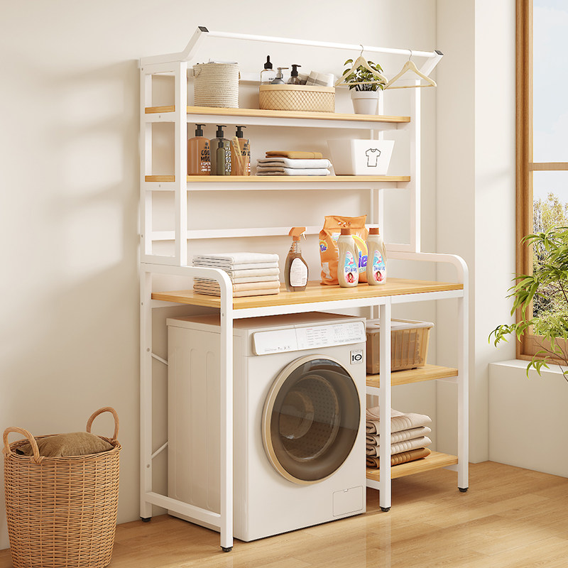 洗衣机置物架化妆室浴室波轮滚筒上方收纳层架落地阳台侧面置物架
