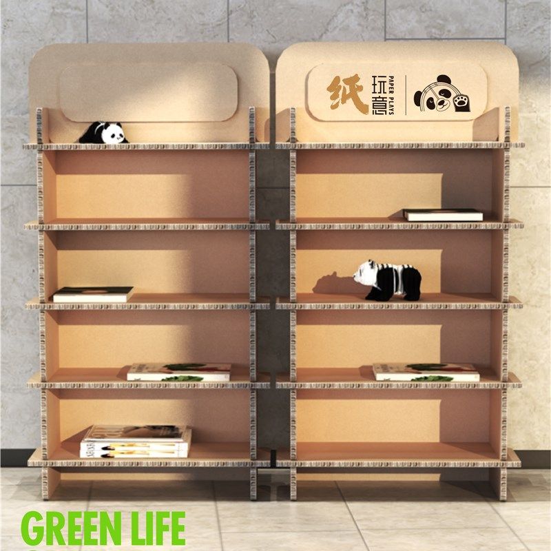 纸空间多层e置物架隔断客厅产品展示墙入户玄关储物挡板瓦楞纸定