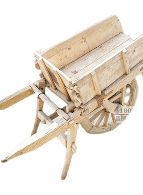 民俗民间老物件老式手推车老木车独轮小推车农村老旧木头车老农具