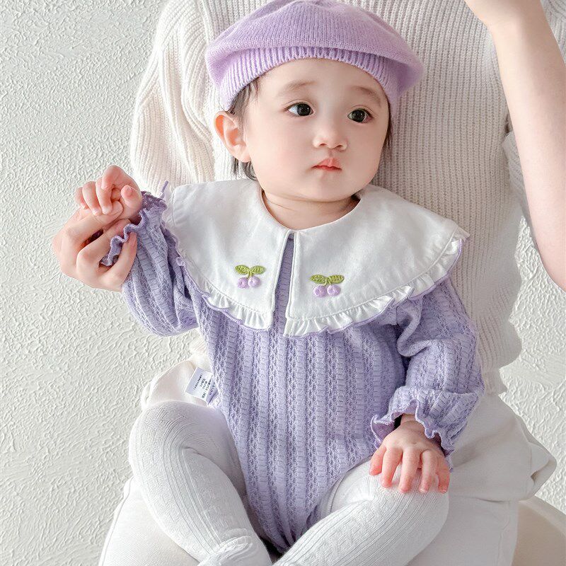 婴儿服装春秋新生女婴连衣裤新生儿I连衣裤满月百日屁装秋天
