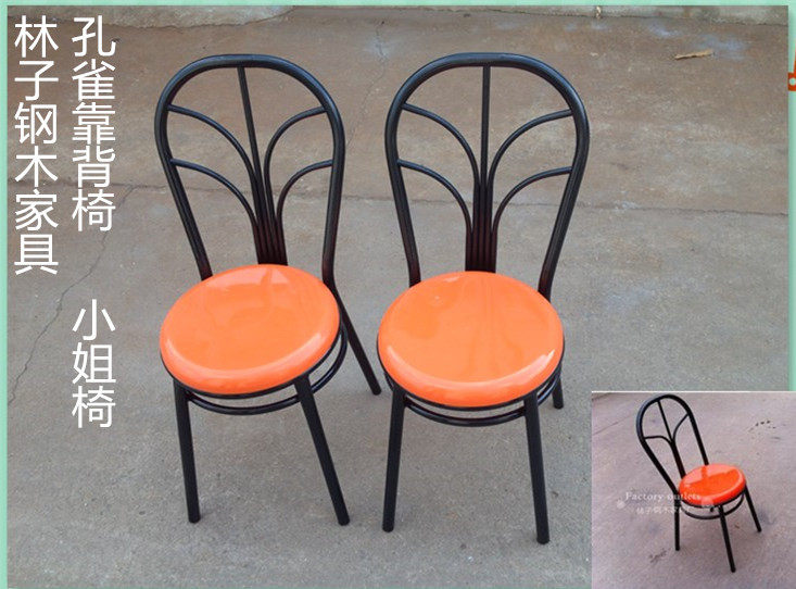 靠背孔雀椅小姐椅快餐店椅玻璃钢餐椅食堂餐椅培训椅会议椅办公椅