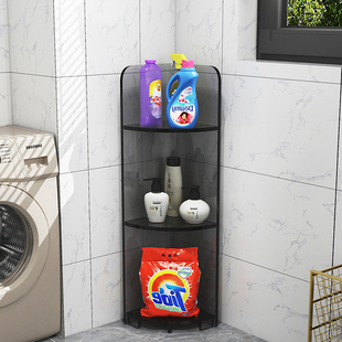 客厅转角柜三角墙角柜浴室置物架亚克力落地多Q层洗手间厕所转角