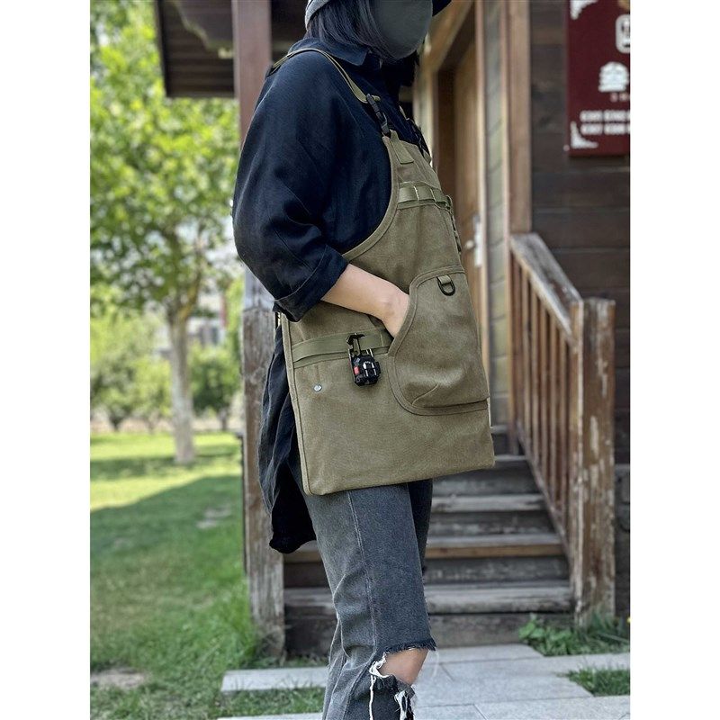 咖啡师围裙logo定制美甲理发师画画室围裙宠物店餐厅酒吧工作服装