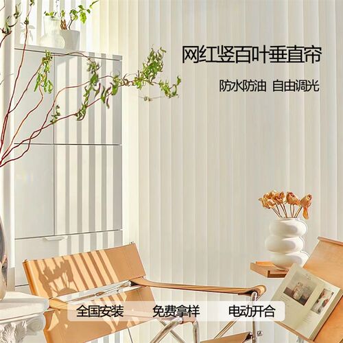 竖百叶窗帘新款遮光客厅卧室阳台垂直竖条梦幻帘窗户遮挡隔断帘
