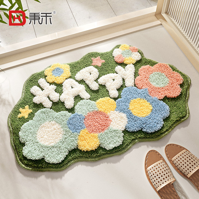 地垫卫生间强吸水脚垫家用厕所可爱门垫子洗手间浴室加厚防滑地毯