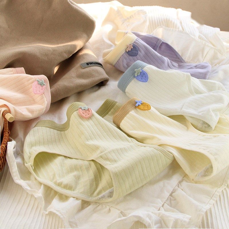 纯欲草莓小清新内裤全棉纯棉裆女士透气大码中腰少女三角裤,女士内衣/男士内衣/家居服,女三角裤,淘宝优惠券,粉丝福利购,淘宝优惠卷