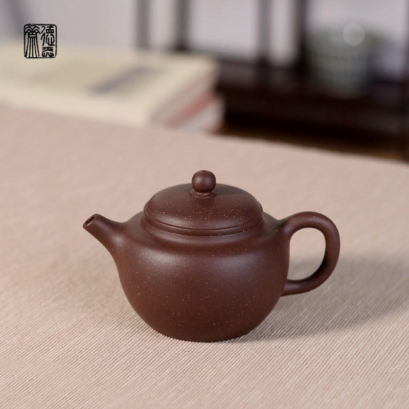 德弈斋出品宜兴紫砂n茶壶黄龙山原矿紫泥配本山绿泥颗粒源泉壶包