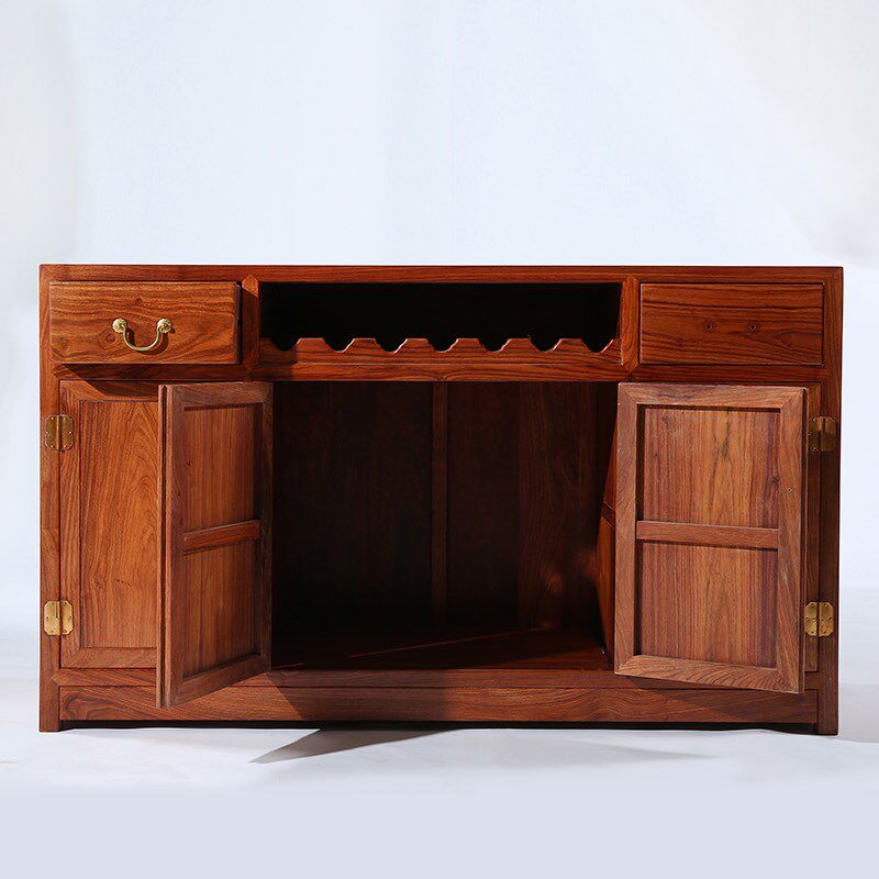 全花梨木餐边柜红木家具实木斗柜中式储H物柜门厅酒柜子古典二联