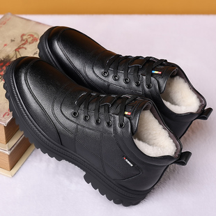 鞋男士冬天老人保暖二棉鞋男款冬季加绒加厚雪地靴子男鞋子男