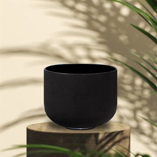 水晶钵瑜伽颂钵黑色水晶音钵音乐碗七音调乐器瑜伽钵套装赠棒圈