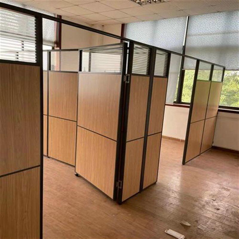 办公室移动屏风隔断可折叠推拉门简约工厂车间带轮活动屏风隔断墙