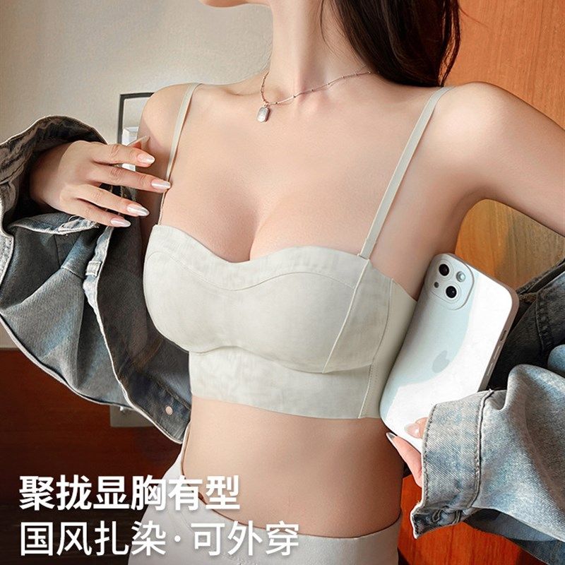 多情猫抹胸内衣女款小胸聚拢显大薄款2025新款防下V垂裹胸无痕文