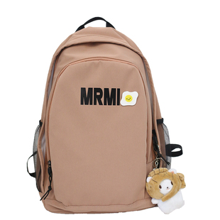 书包简约大学生古着感防水双肩包女能放电脑背包可装放15.6寸16