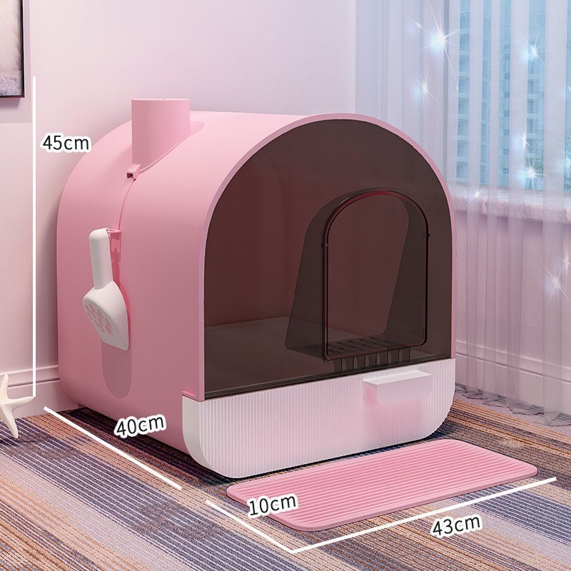 半封闭猫屎猫沙盆子猫厕所盆猫咪全封闭式猫砂盆超大除Z臭抽屉式